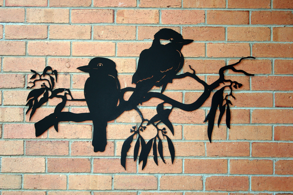 Wall Art Kookaburras - Outdoor Metal Wall Art Decor Australia
